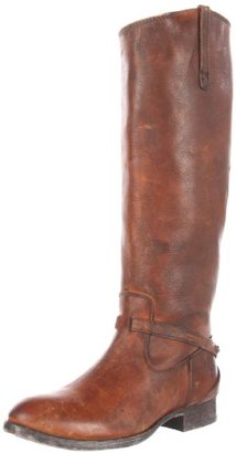 Frye Lindsay Plate Leather Riding Boots Cognac