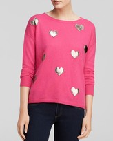 Thumbnail for your product : Bloomingdale's Quotation Sweater Exclusive Leather Heart Cashmere