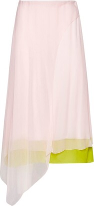 Fendi Asymmetric High-Rise Midi Skirt