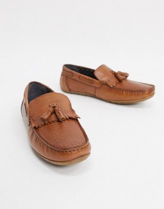 Silver Street woven loafer in tan leather