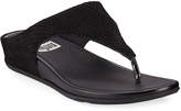 Thumbnail for your product : FitFlop Banda Snake-Embossed Thong Sandals