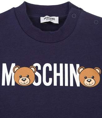 Moschino Logo Print Cotton Blend Sweatshirt
