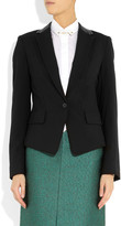 Thumbnail for your product : Alexander Wang Wool-blend and leather blazer