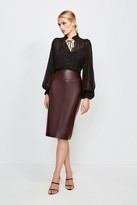 Thumbnail for your product : Karen Millen Leather Pencil Skirt