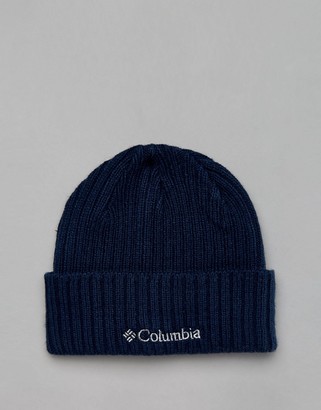 Columbia Logo Embroid Watch Beanie in Navy