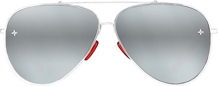 Louis Vuitton Silver Tone/Blue Z0750u Aman Round Sunglasses