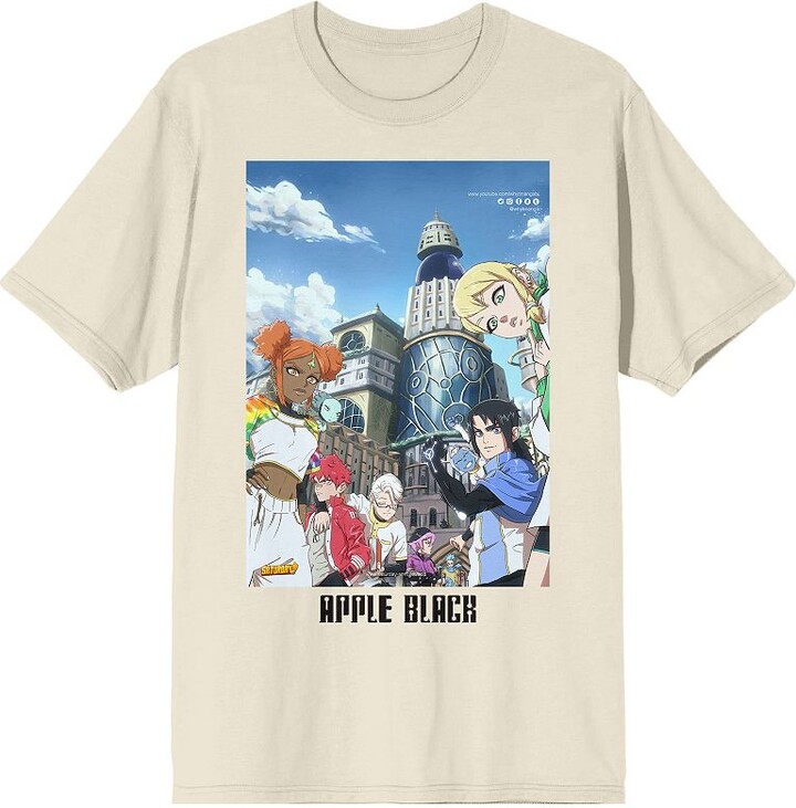 Licensed Character Men's Apple Black Poster Design Graphic Tee