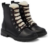 Thumbnail for your product : Sorel Lennox leather and shearling combat boots