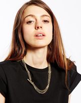 Thumbnail for your product : Kurt Geiger Chain T-Bar Necklace
