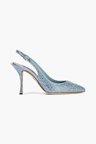 Thumbnail for your product : Dolce & Gabbana Lori Crystal-embellished Satin Slingback Pumps