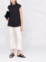 Thumbnail for your product : Lamberto Losani Cap-Sleeve Collarless Shirt