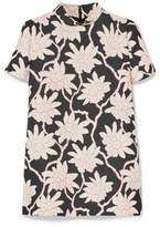 Valentino - Printed Wool And Silk-blend Top - Pink