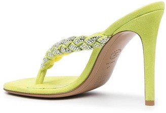 Alexandre Vauthier Crystal-Embellished Braided Sandals