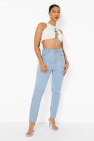 Thumbnail for your product : boohoo High Rise Mom Jeans