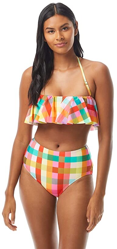 ruffle overlay bikini top