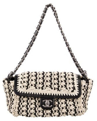 Chanel 19 Flap Bag Crochet Quilted Calfskin Large Neutral 1867751