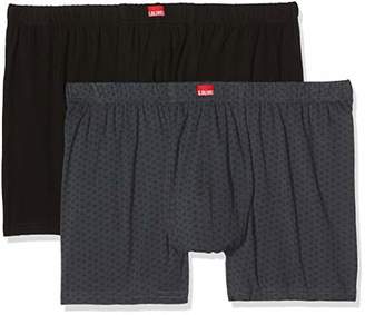 S'Oliver Big Size Men's 26.899.97.4246 Boxer Shorts, Multicolour (AOP and Solid Black 17D3), XXXXX-Large
