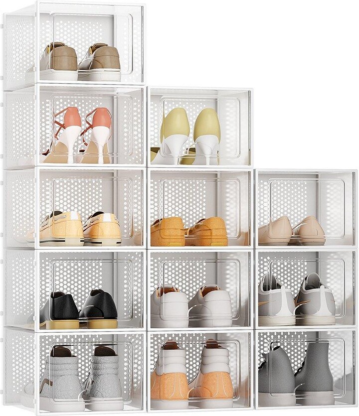 Living and Home 12 Pack Clear Plastic Shoe Storage Boxes ShopStyle