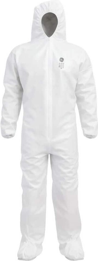 GE XL Microporous Protective Coveralls w/ Hood and Boots-GW903XL