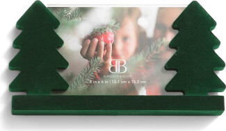 TJMAXX 6X4 Flocked Trees Tabletop Picture Frame