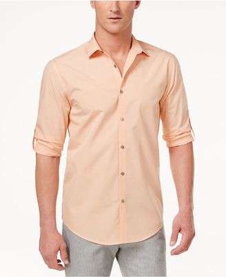 Alfani Men's Landon Grid Cotton Shirt, Only at Macy's