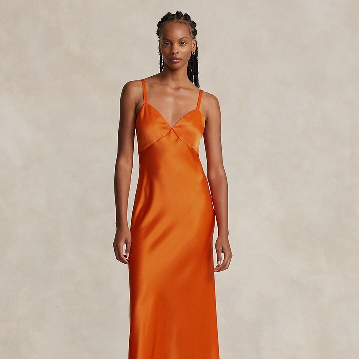 Ralph Lauren Satin Sleeveless Gown - ShopStyle Evening Dresses