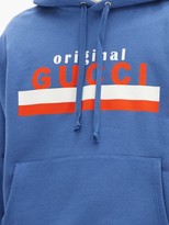 Thumbnail for your product : Gucci Original-print Cotton-jersey Hooded Sweatshirt - Blue