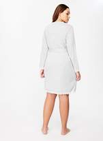 Thumbnail for your product : Evans Grey Lace Trim Robe