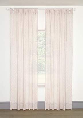Mamas and Papas Curtains Tab Top, Voile Pink, Nursery Décor, Children's Bedroom