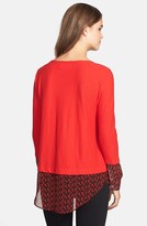 Thumbnail for your product : Vince Camuto Woodblock Print Shirttail Tee