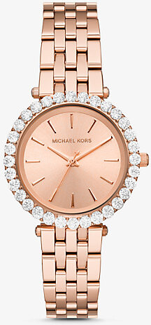 Michael Kors Darci Pavé Rose Gold-Tone Watch - ShopStyle