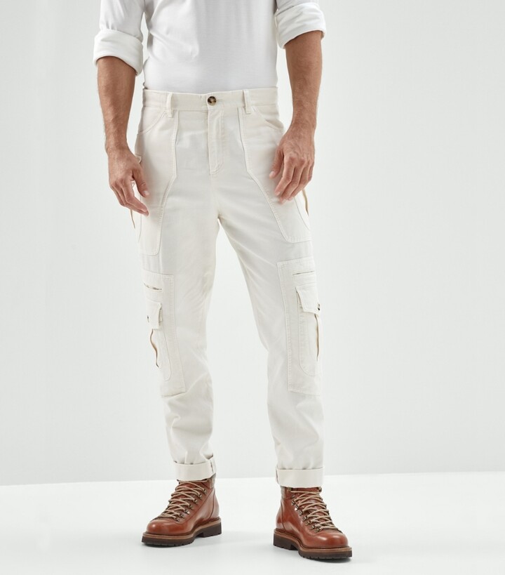 ボトムスその他 BRUNELLO CUCINELLI Sartorial Cargo Trousers Brunello Cucinelli Cotton Gabardine Cargo Trousers in Green
