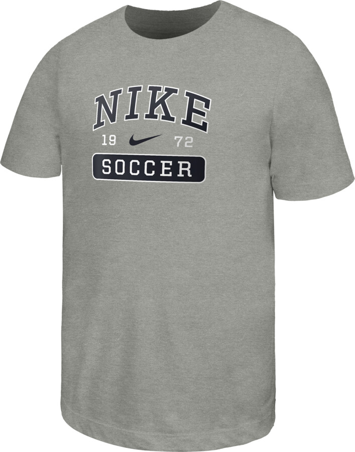Nike Swoosh Big Kids' Soccer T-Shirt in Grey | B11377SC25-DHR