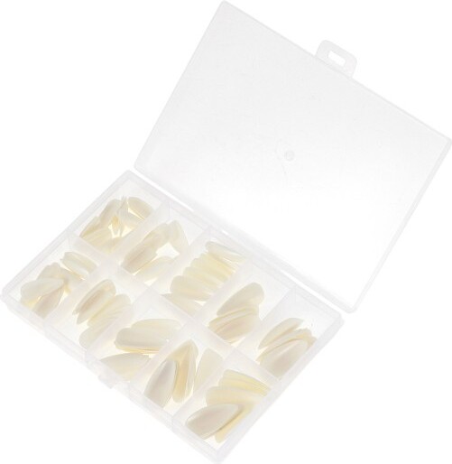 Unique Bargains Women's Fashion Fake Nails White 120-pieces Per Set