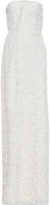 Roland Mouret Henderson Strapless Embroidered Cotton-blend Organza Gown