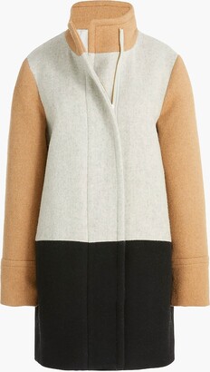 J crew colorblock city coat Clearance