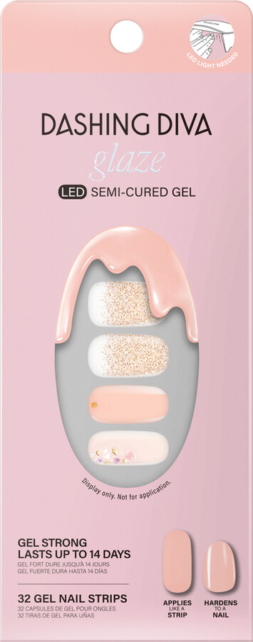 DASHING DIVA Pink Champagne Semi-Cured Art Gel Strips