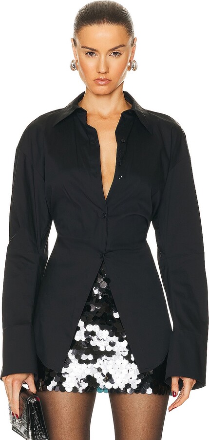 Simon Miller SIMONMILLER Loch Button Up Shirt in Black