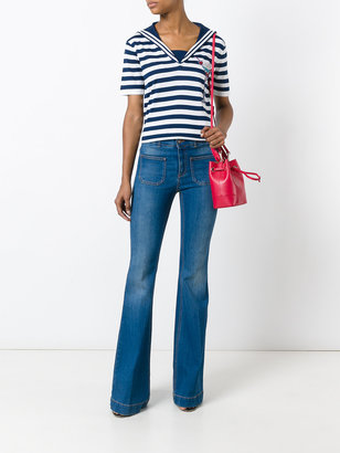 Dolce & Gabbana cocktail patch striped top