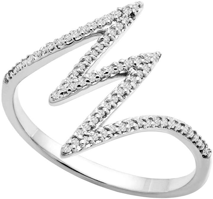 Wrapped Diamond Lightning Bolt Ring (1/6 ct. t.w.) in 10k Gold Or White