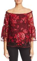 Thumbnail for your product : Vince Camuto Lace Off-the-Shoulder Bell Sleeve Top - 100% Exclusive