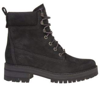 Timberland New Womens Black Courmayeur Valley Lace Up Nubuck Boots Ankle