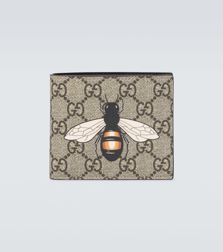 gucci black bee wallet