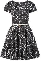 Thumbnail for your product : Closet Black and White Belted Skater Dress