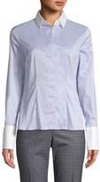 Thumbnail for your product : BOSS Bashina Lightweight Poplin Stretch Colorblock Blouse