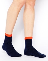 Thumbnail for your product : ASOS Neon Tipped Ankle Socks