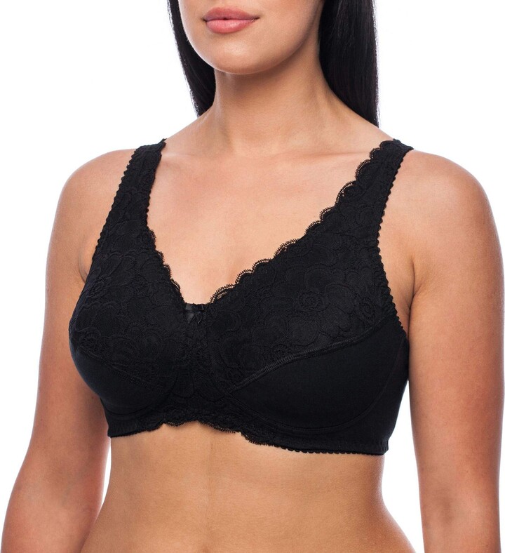 frugue Women's Underwire Full Coverage Plus Size Minimizer Padded