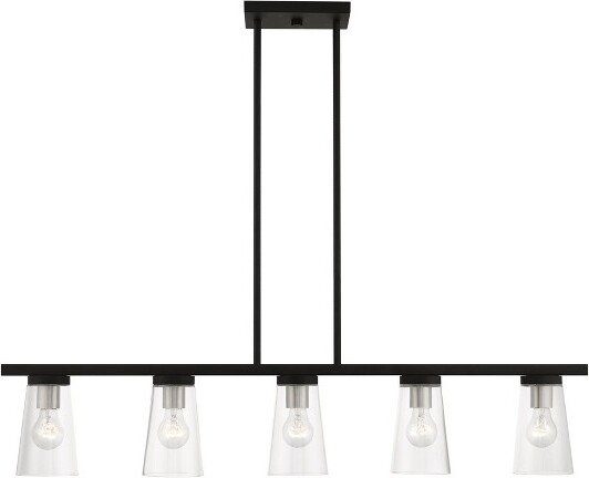 Livex Lighting LivexLightingCityview5-LightChandelierinBlack/BrushedNickel