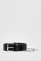 Thumbnail for your product : Nasty Gal Womens Chain Faux Leather Drop Belt - Black - One Size