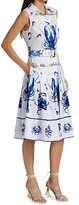 Thumbnail for your product : Samantha Sung Pleated Belted Shirtdress
